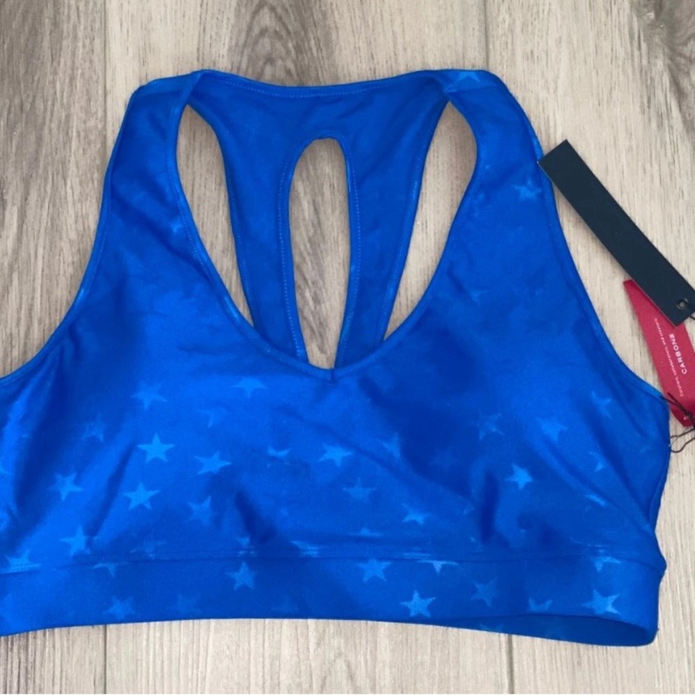 Carbon 38 Blue Sports Action Bra 2.0 in star tacara shine Blue size XL NWT